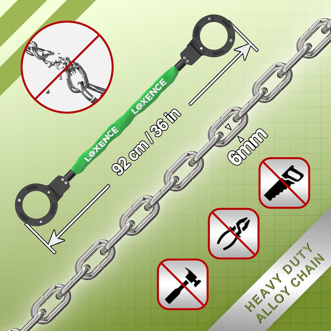 E Scooter Schloss, Handschellenschloss mit Kordelzugbeutel, Hohe Sicherheit Fahrradschloss, Scooter