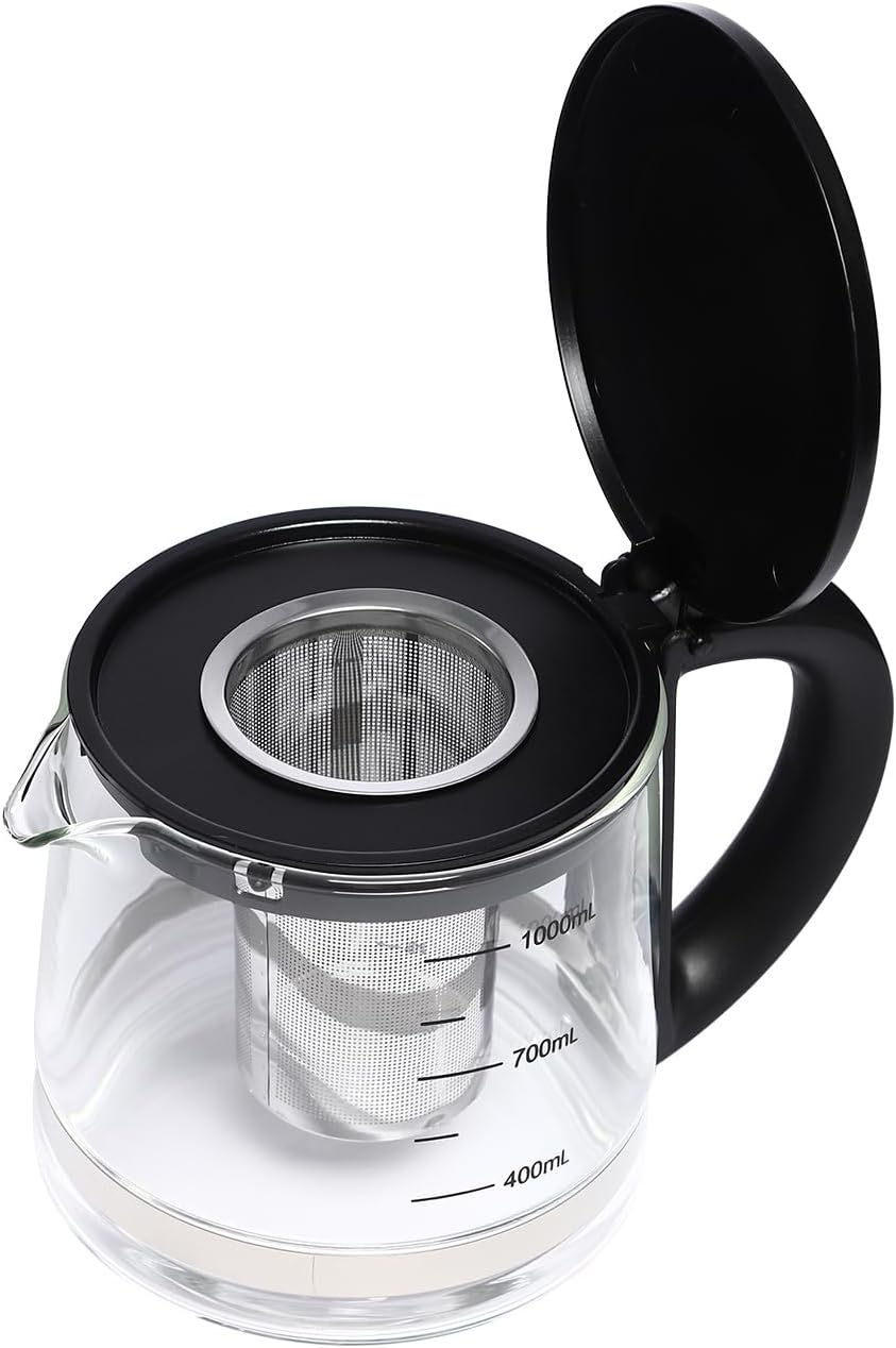 2-in-1 Wasserkocher Set 2.5L &amp; 1L, Elektrischer Teekocher mit LCD Temperaturdisplay, 1500W Schnellko