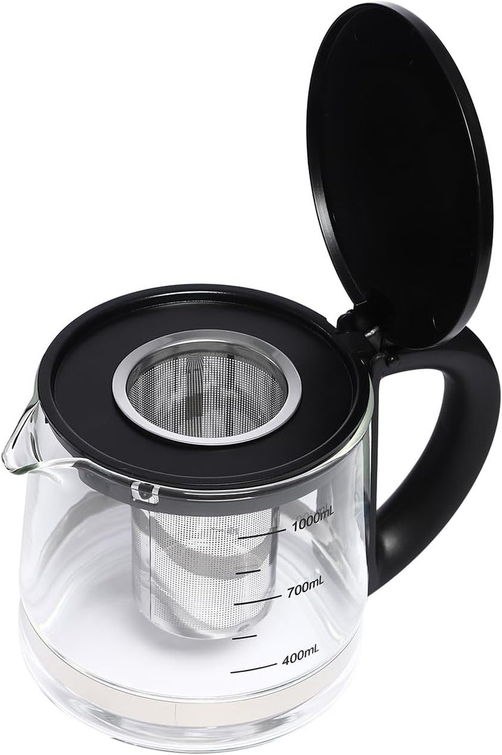 2-in-1 Wasserkocher Set 2.5L &amp; 1L, Elektrischer Teekocher mit LCD Temperaturdisplay, 1500W Schnellko