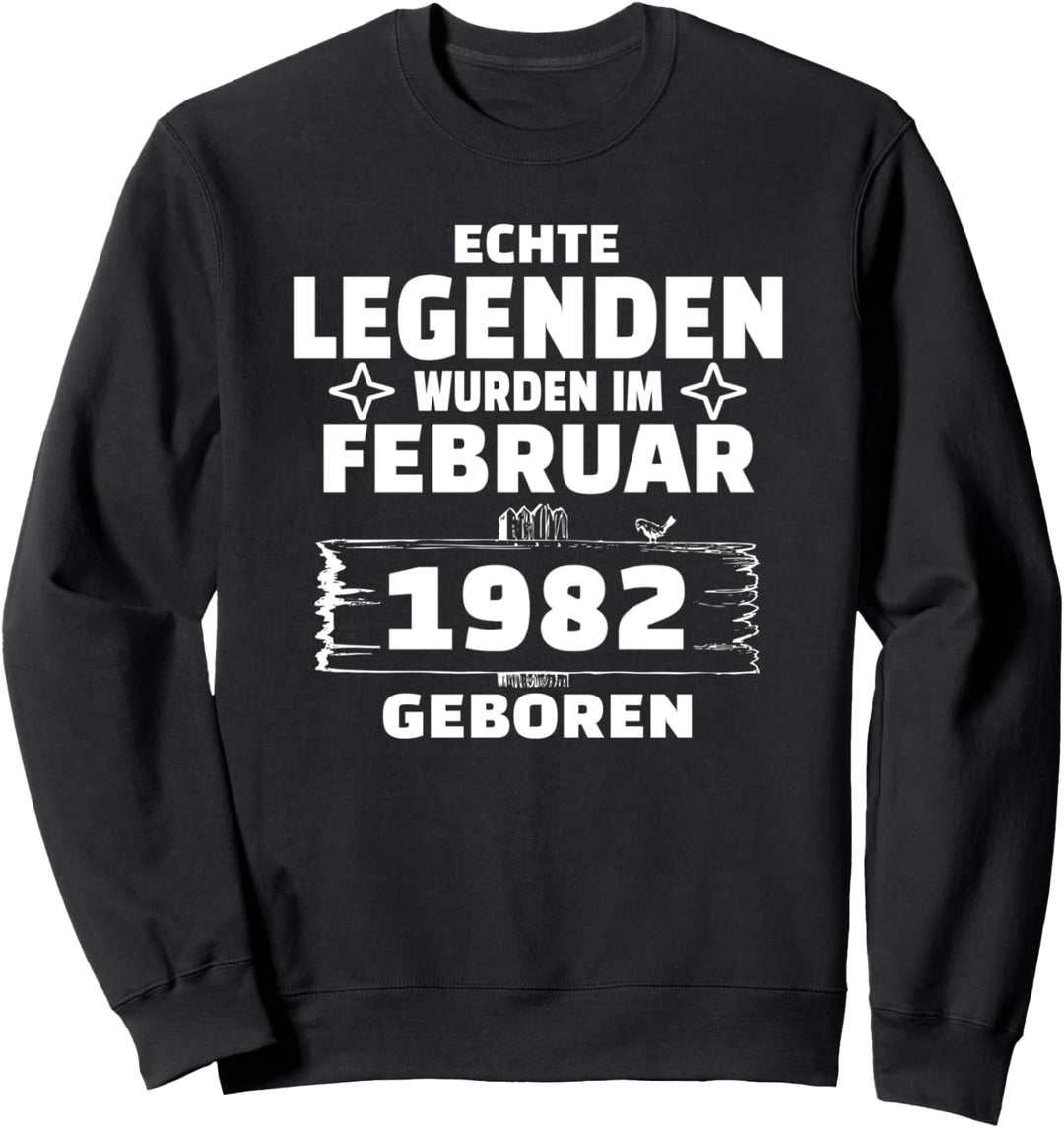 Geburtstag Jahrgang 1982 Februar Design Sweatshirt