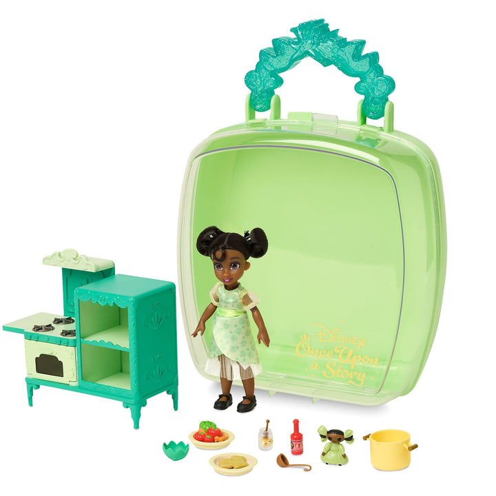 Disney Store Offizielles Tiana Minipuppen-Spielset, Küss den Frosch, Once Upon a Story Kollektion, 1