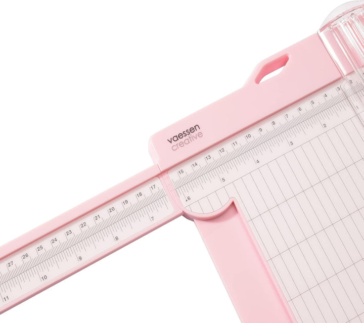 Vaessen Creative Score Easy Falzbrett cm/Metric Roze & Papierschneider inkl. Falzbein zum Schneiden