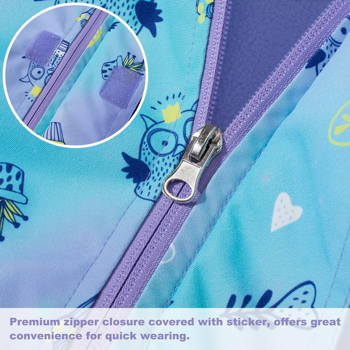 Mädchen Regenjacke - Regenmantel mit Kapuze Outdoor Wasserdichte Jacke Kinder Softshelljacke Übergan
