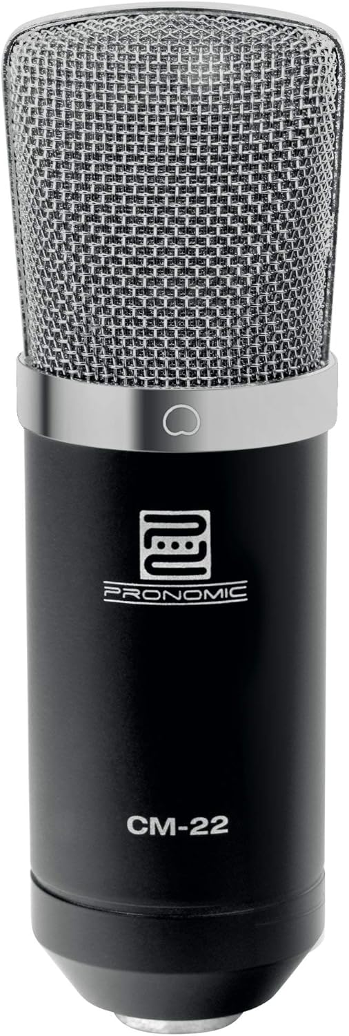 Pronomic CM-22 Studio Grossmembranmikrofon XLR-Kondensatormikrofon inkl. Popkiller SET (inkl. Mikrof