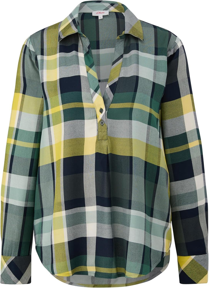 s.Oliver Damen Bluse Langarm 34 Blue Green, 34 Blue Green