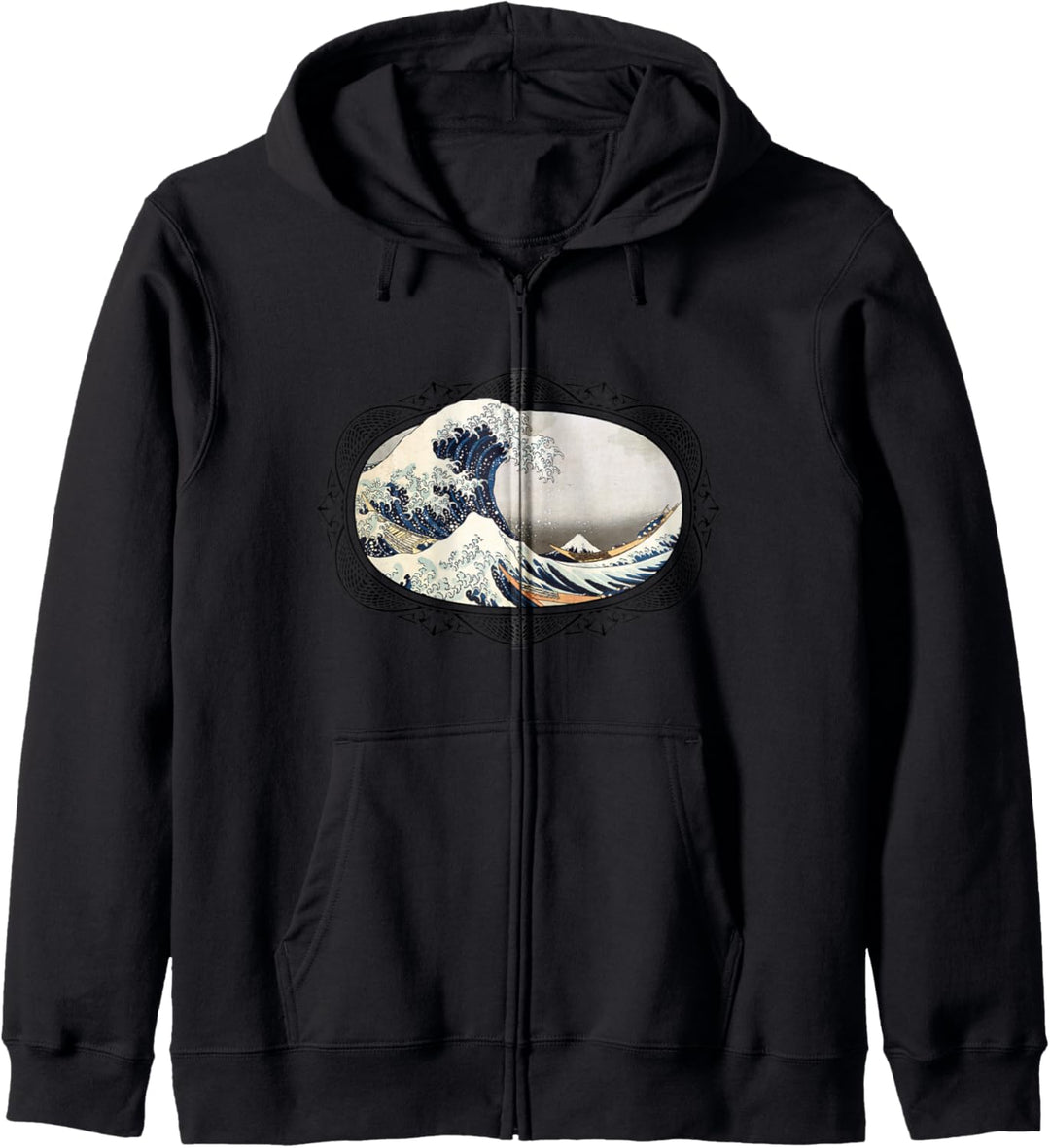 Hokusai Grosse Welle aus Kanagawa japanische Vintage Kunst Kapuzenjacke