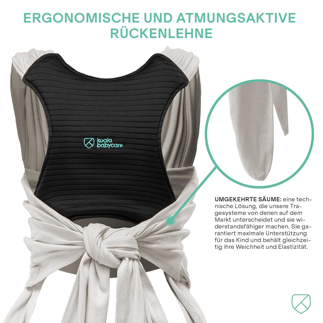 Koala Babycare Babytragetuch - Einfach anzuziehen - Elastisches Tragetuch bis zu 15 kg - Verstellbar