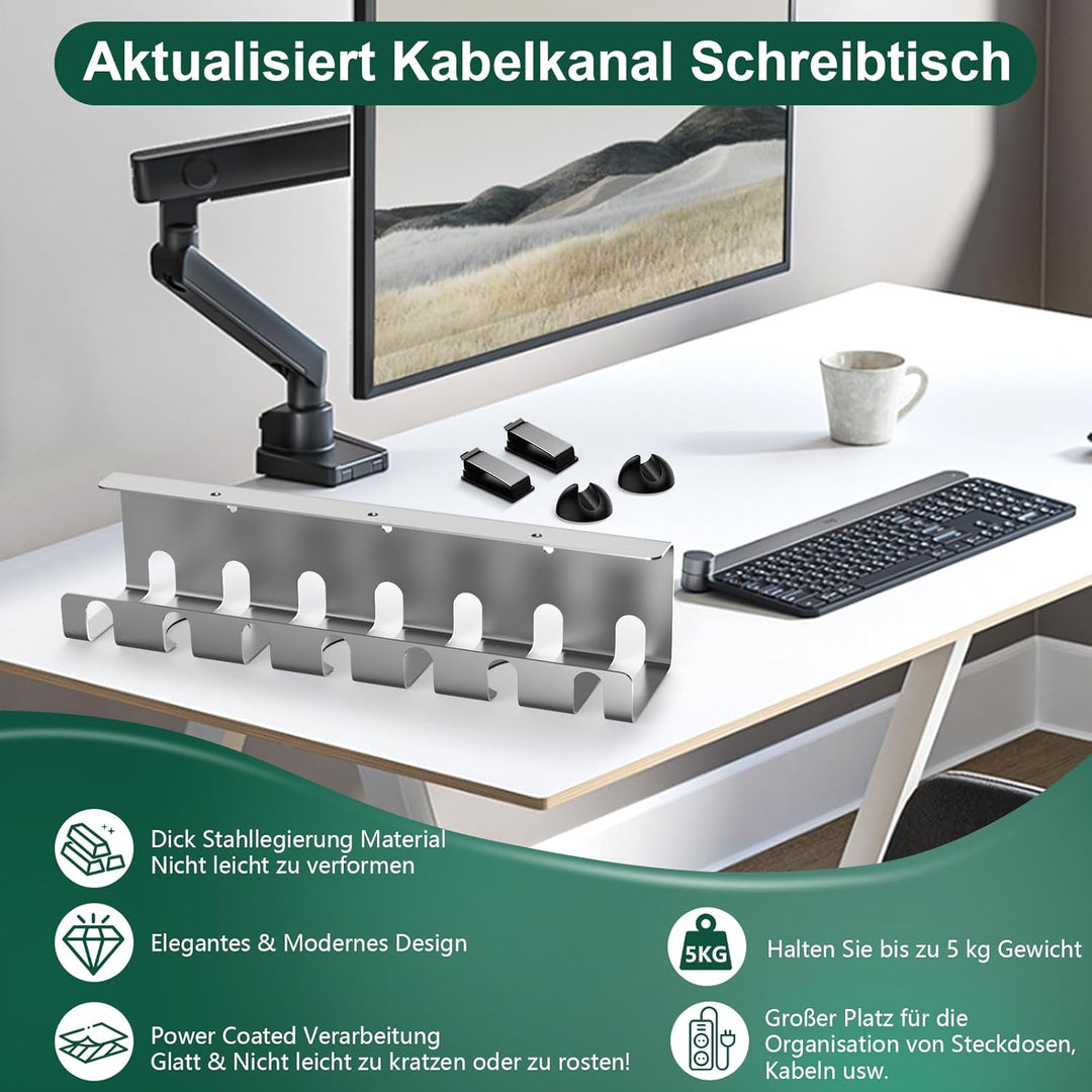 Oududianzi 1 Stück Kabelkanal Schreibtisch, Kabelführung Schreibtisch, Kabelmanagement Schreibtisch