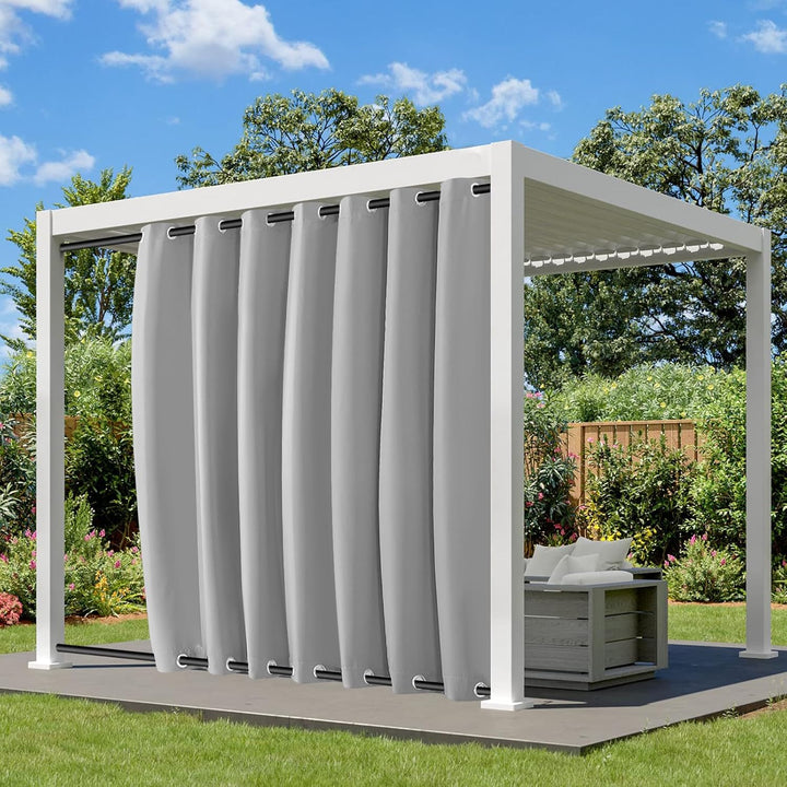 Lapalife Outdoor Vorhang Wasserdichter extra breit Oben und unten mit Ösen,B254XH243cm Wetterfest Ou