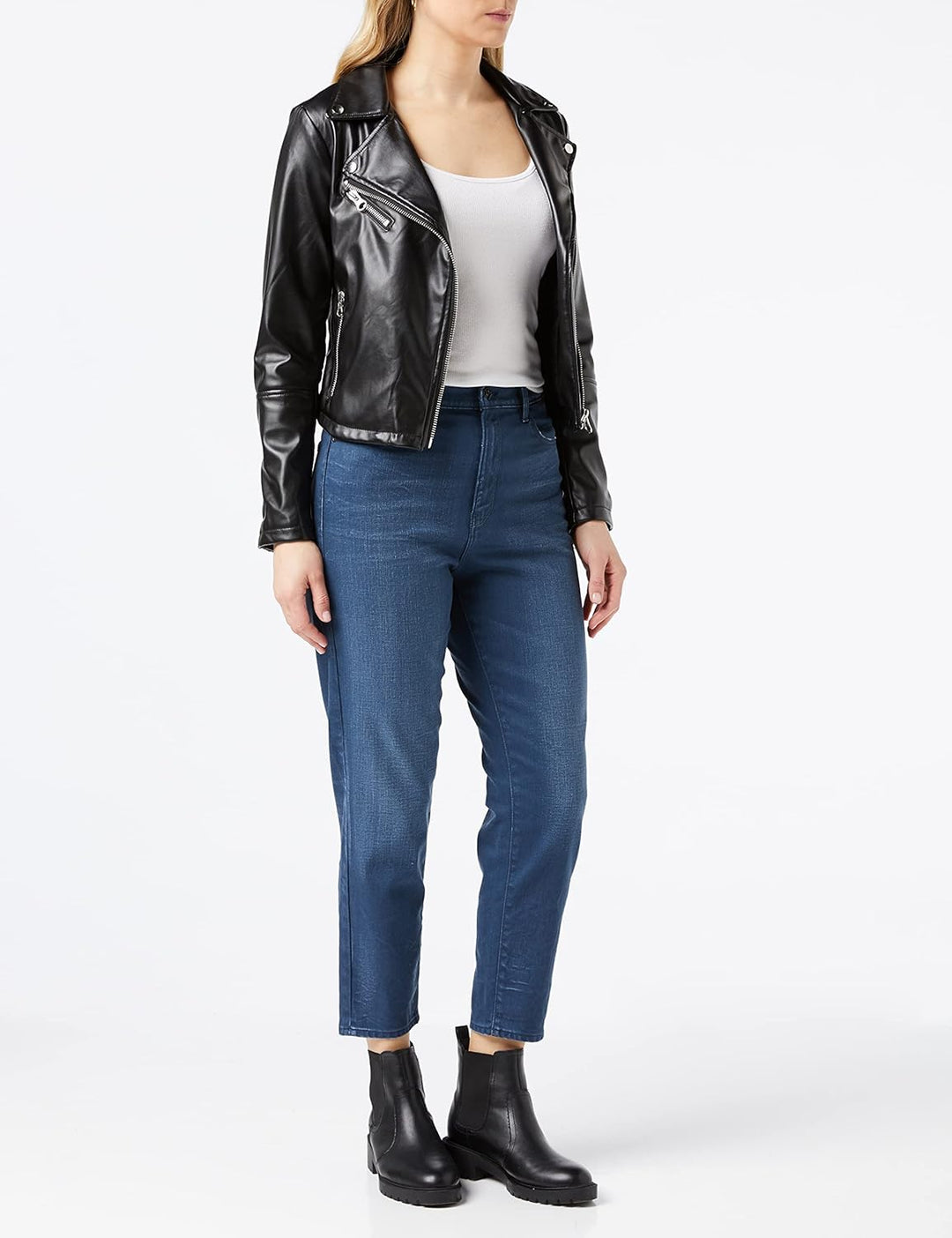 G-STAR Damen Janeh Ultra High Mom Ankle Jeans 25W / 32L Blau (Worn in Rivulet D16083-c048-c600), 25W