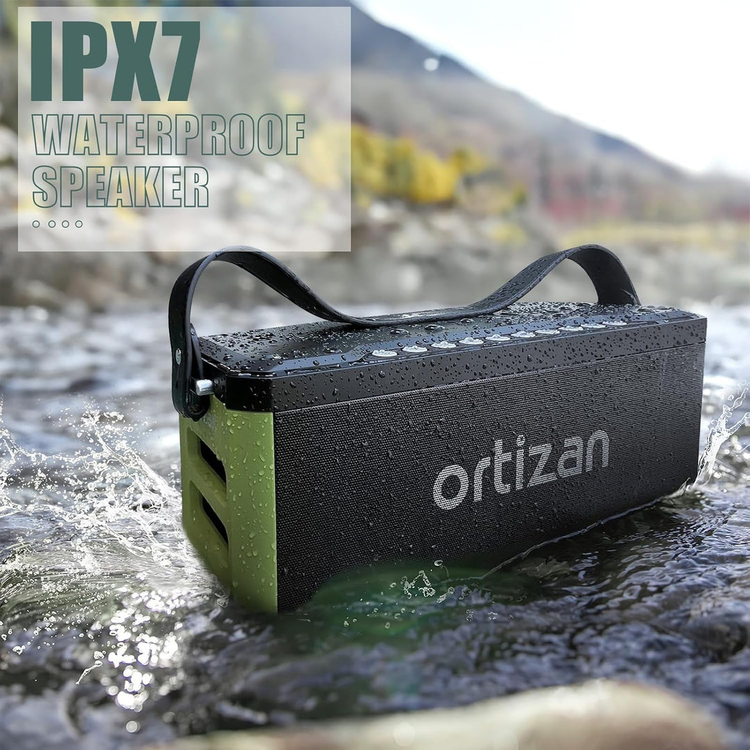 Ortizan Bluetooth Lautsprecher M10 Partybox Bluetooth Boombox, 100W Muiskbox mit IPX7 Wasserfest, LE