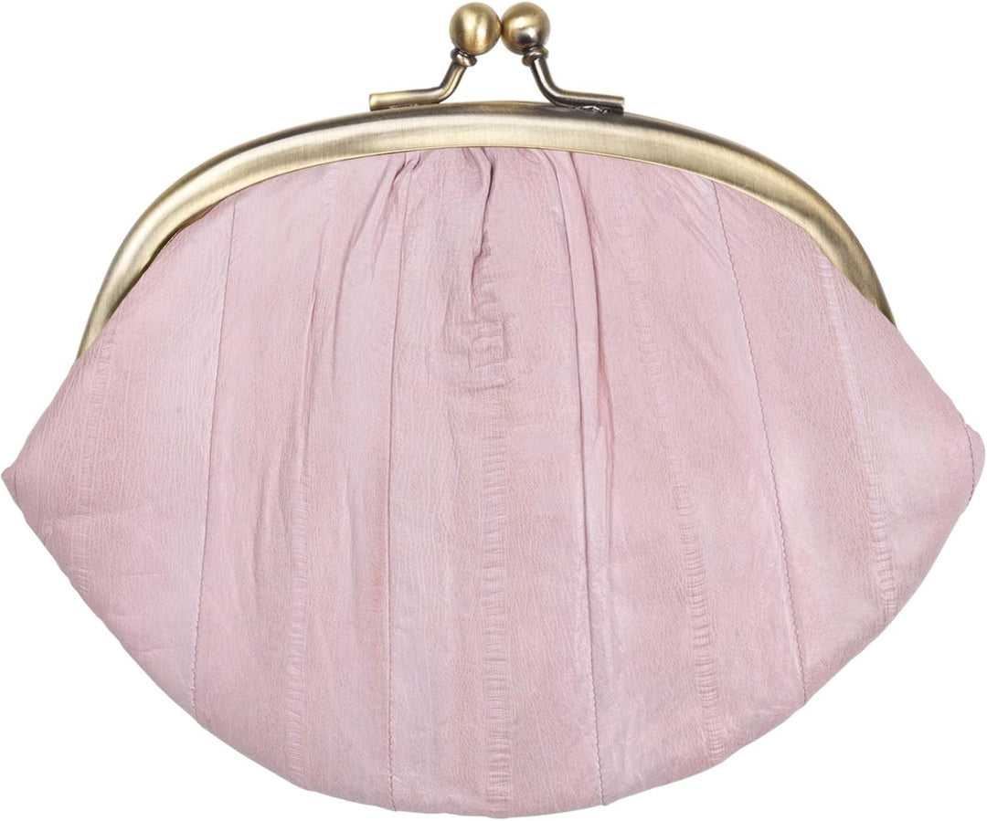 Becksöndergaard Granny Geldbörse Damen mittelgross - Retro Geldbeutel aus Aal-Leder 18x13 cm - Münzf