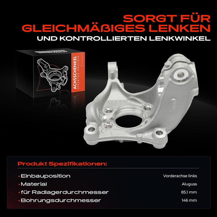 Achsschenkel Vorne Links für A3 8P Leon 1P1 Alhambra 710 CC Passat 365 357 3C5 Sharan 7N 2005-2019 3