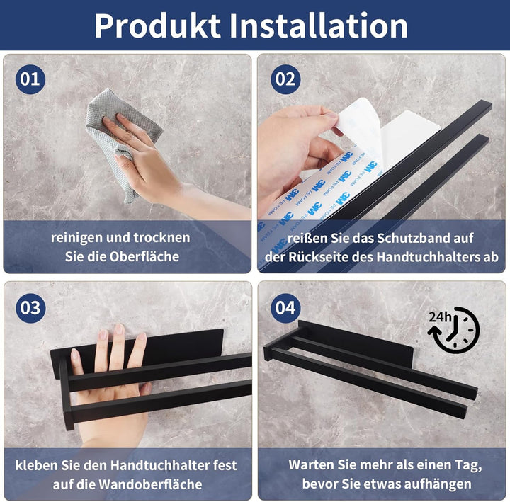 Vista Handtuchhalter ohne Bohren SUS304 Edelstahl Gebürstet Handtuchhalter Handtuchhalter Wand für B