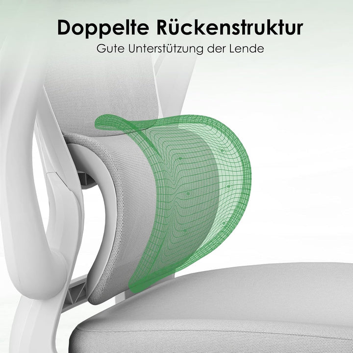 Farini Ergonomischer Stuhl Büro Computer Stuhl mit Rollen Schreibtisch für Bequemer Home Office Höhe