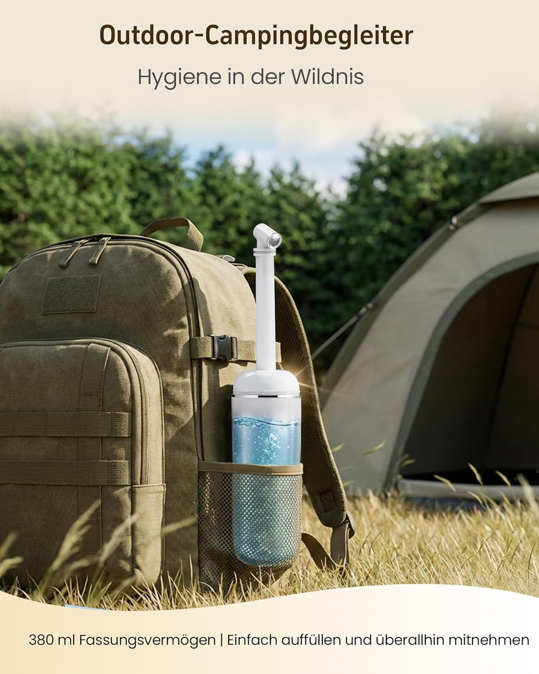 Tragbares Reise Po Dusche mit Einziehbarer Düse | BPA-free Podusche &amp; Intimdusche für Frau und Mann