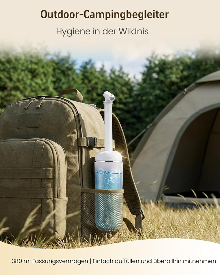 Tragbares Reise Po Dusche mit Einziehbarer Düse | BPA-free Podusche &amp; Intimdusche für Frau und Mann