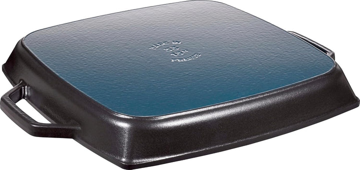 Staub 40511-783-0 Grillpfanne, rechteckige mit zwei Griffen, 33 cm, Gusseisen, schwarz Schwarz 39.5