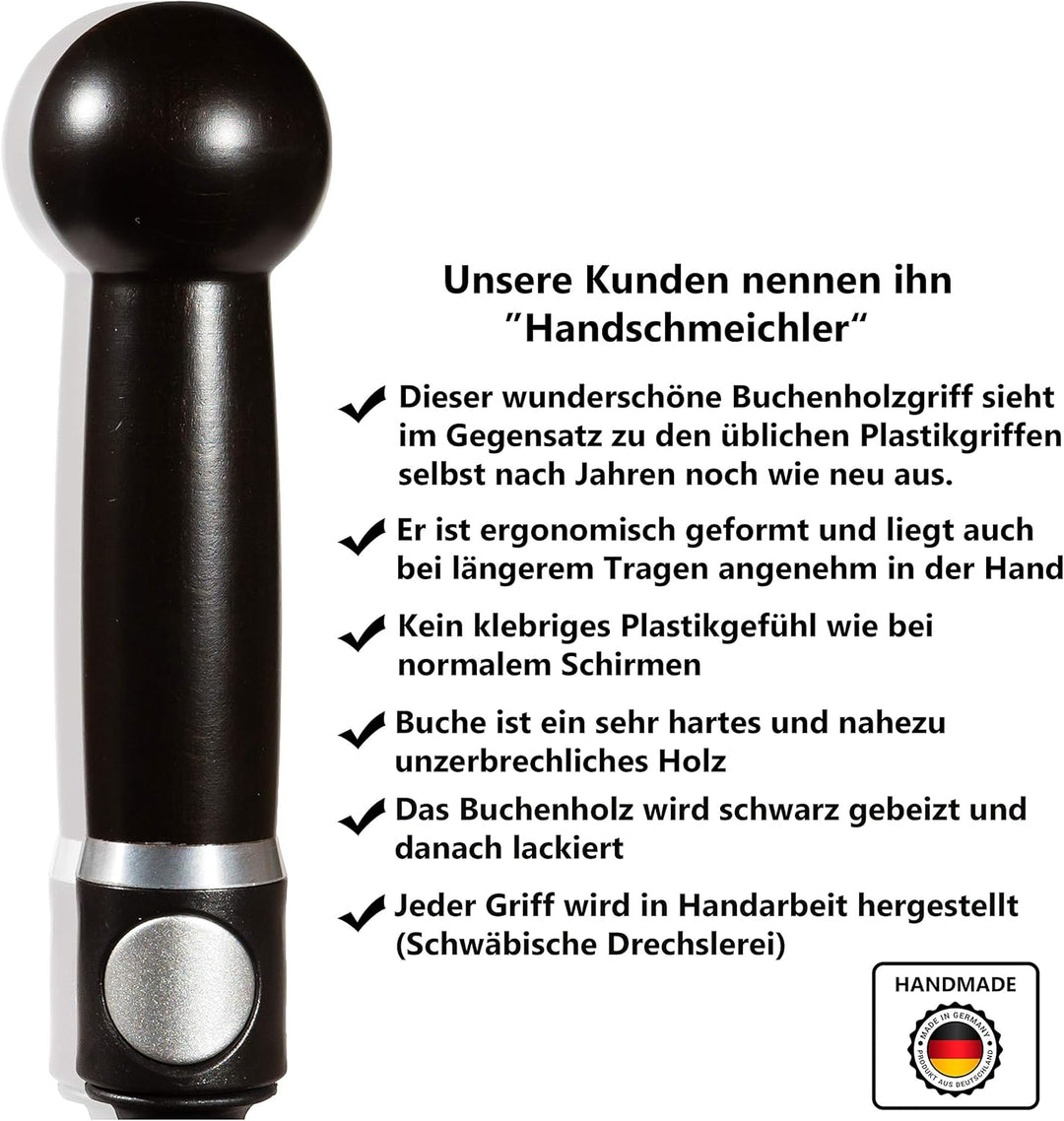 Sicherheitsschirmit Videokurs | Verteidigungs Abwehr Schirm | Selbstverteidigung | 3 Grössen Knauf B