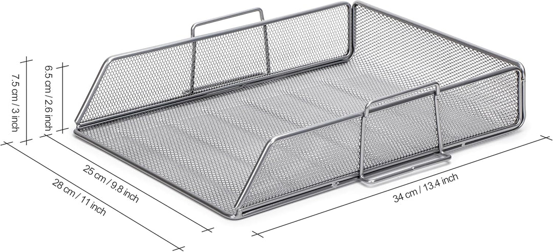 EXERZ Briefablagen 4tlg/ Papiersortierer/Schreibtisch multifunktionaler Organiser/Dateihalter für Bü