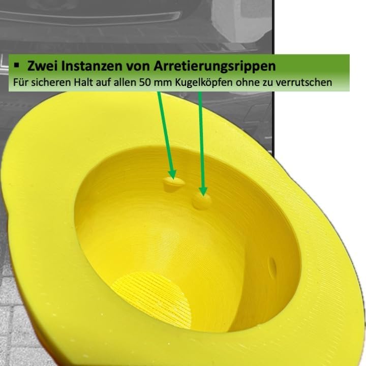 Abdeckkappe für Anhängerkupplung Bauarbeiterhelm - Abdeckung Kappe Schutzkappe Kugelkopf Bauhelm Bau