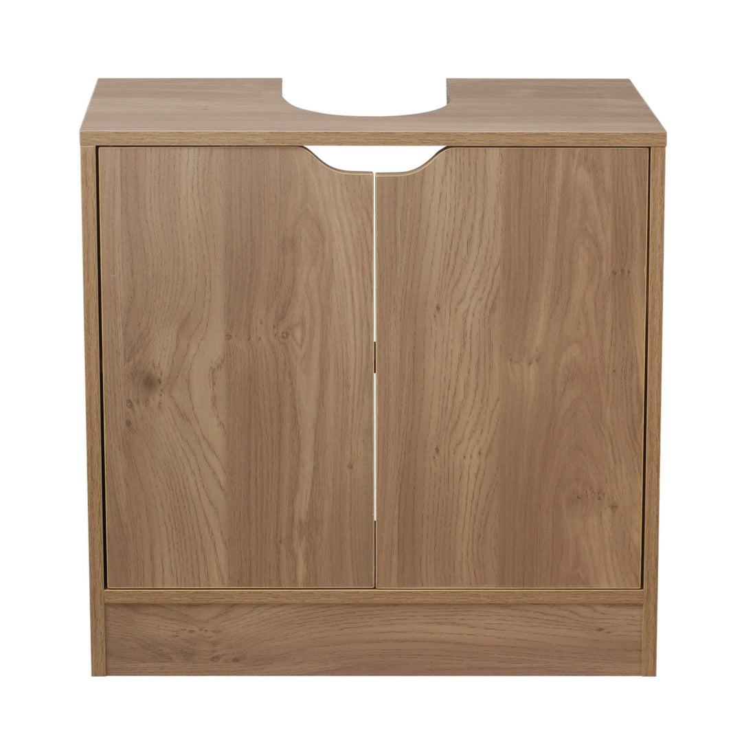URBNLIVING Waschbeckenunterschrank für das Badezimmer, mit Standfuss, Eiche, Eiche