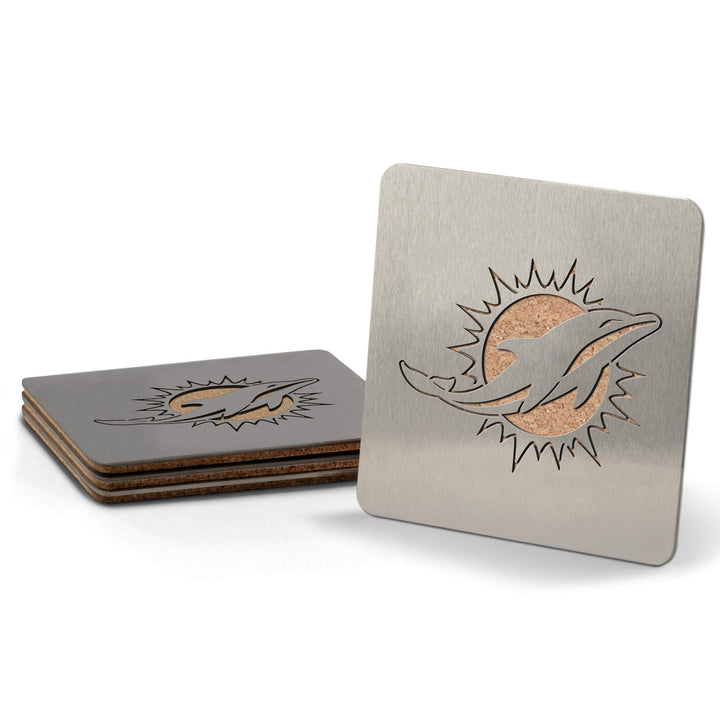 YouTheFan NFL Sportula Edelstahl-Untersetzer Miami Dolphins, Miami Dolphins