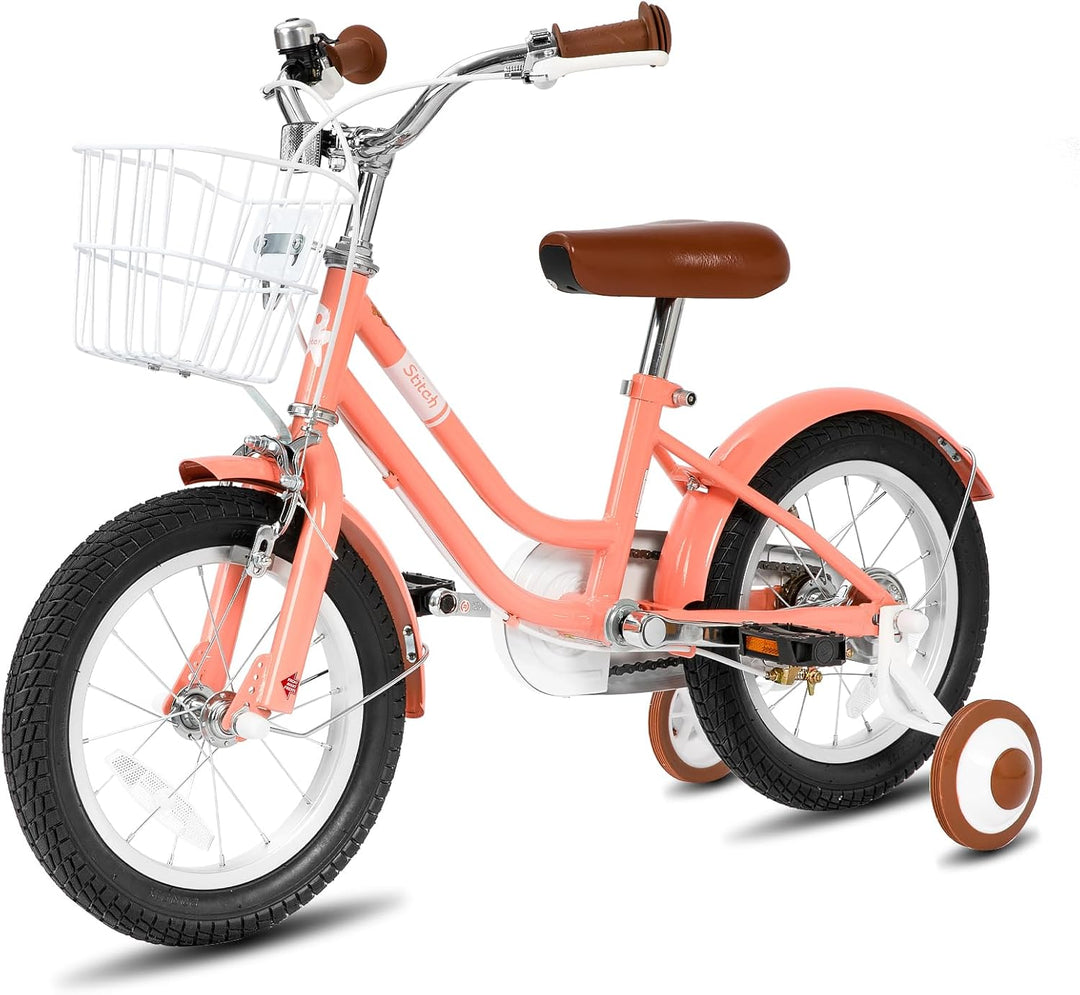 STITCH Bubble 12/14/16/18 Zoll Kinderfahrrad für 2-9 Mädchen Fahrrad, Mädchen Fahrrad mit Stabilisat