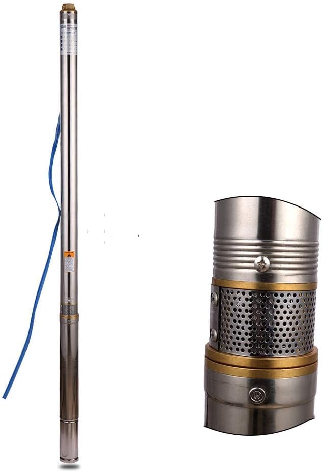 SHYLIYU Edelstahl Tiefbrunnenpumpe Tauchpumpe 2.5Zoll,2800l/h mit 10m Kabel und Pumpensteuerung Tauc