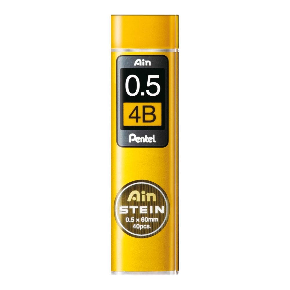 Pentel C275-4BO Ain Stein Feinmine, Strichstärke 0.5 mm, Härtegrad 4B, 40 Minen je Dose