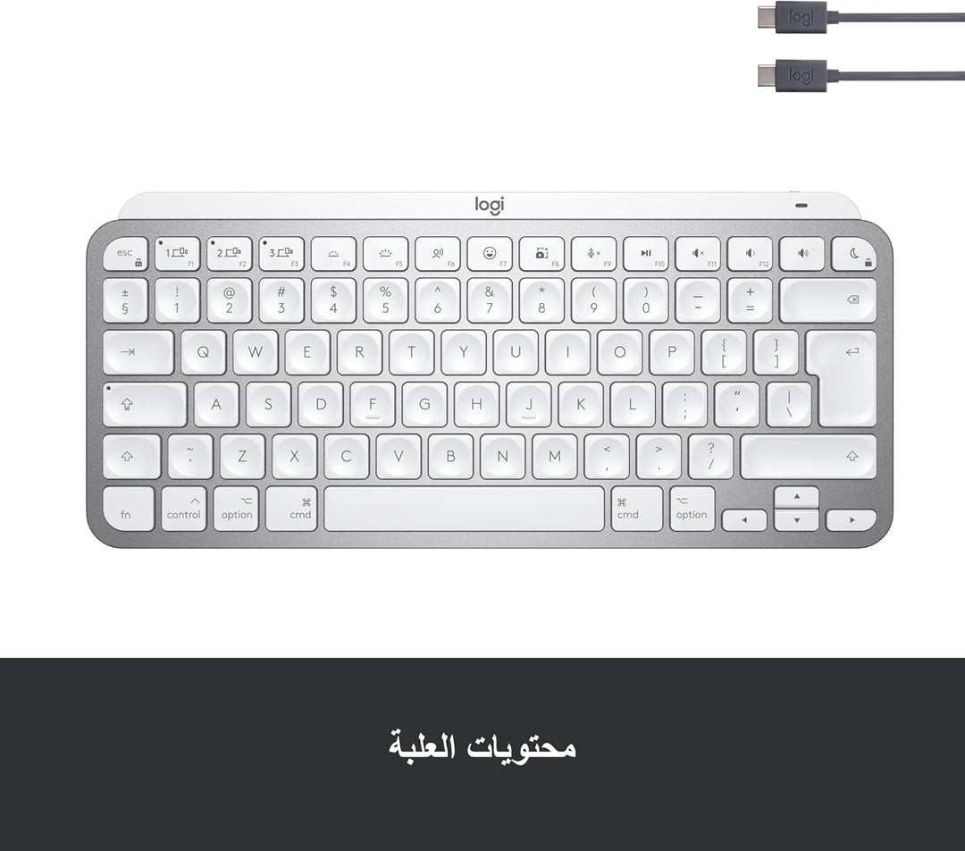 Logitech MX Keys Mini For Mac Minimalist Wireless Illuminated keyboard Bluetooth QWERTY English Grey