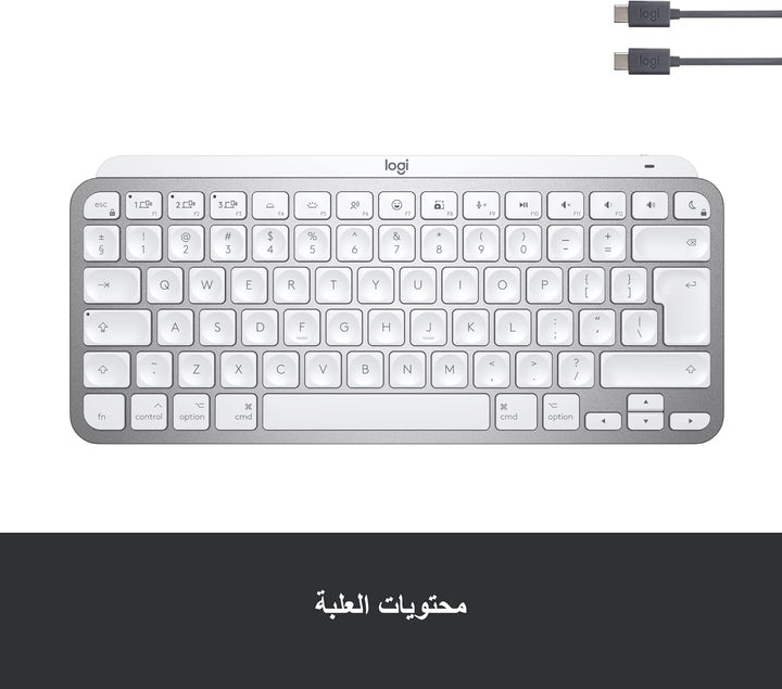 Logitech MX Keys Mini For Mac Minimalist Wireless Illuminated keyboard Bluetooth QWERTY English Grey