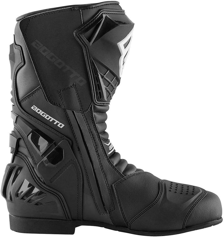 Bogotto Assen Motorradstiefel, schwarz, 40 | CE-Protektoren