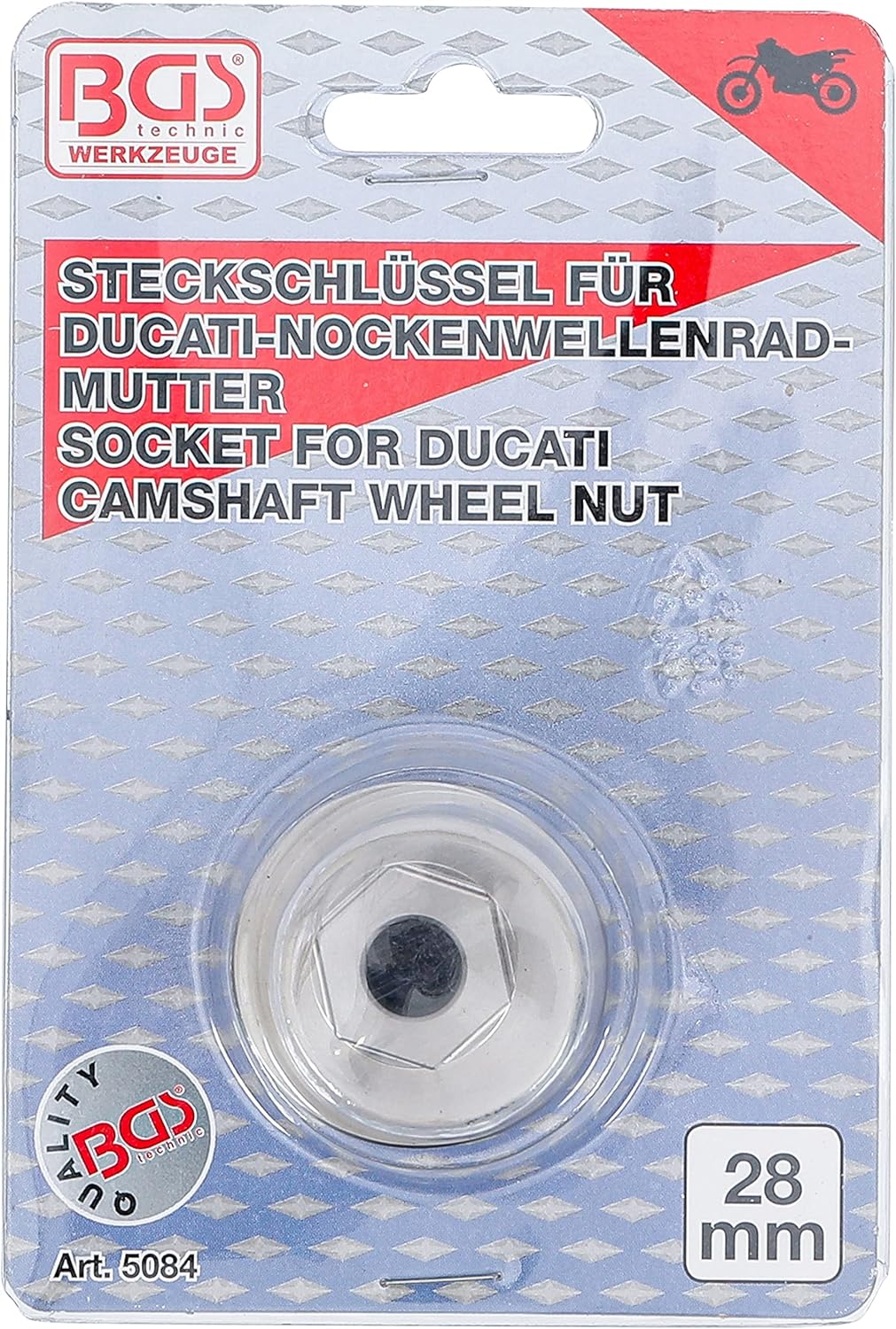 BGS 5084 | Spezial-Einsatz | für Ducati Nockenwellenradmuttern | 28 mm