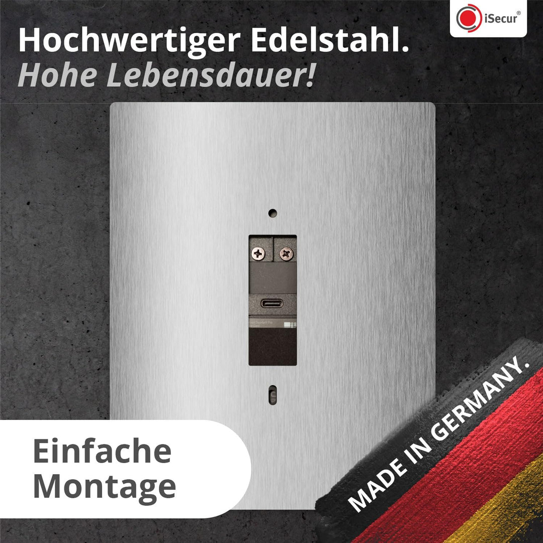 iSecur Blende passend für Ring Videotürklingel aus Edelstahl I Wired Doorbell Pro 3. Gen (2025) I Kl