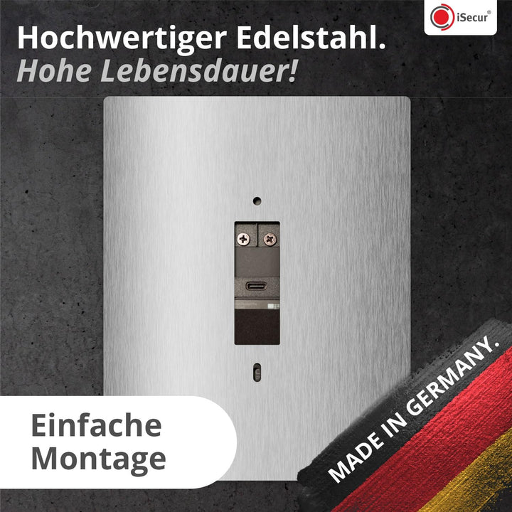 iSecur Blende passend für Ring Videotürklingel aus Edelstahl I Wired Doorbell Pro 3. Gen (2025) I Kl