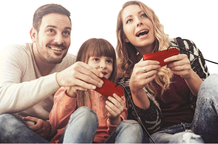 Lexibook JG7800DC-1 Plug 'N Play-TV-Spielkonsole mit 300 Spielen, Rot