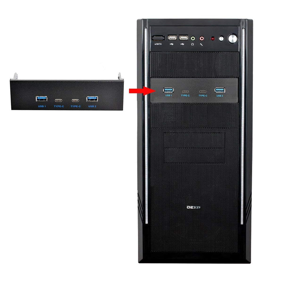ChenYang 5,25" Frontpanel CD ROM Laufwerk USB 3.0 und USB C Hub mit 4 Anschlüssen Motherboard Adapte