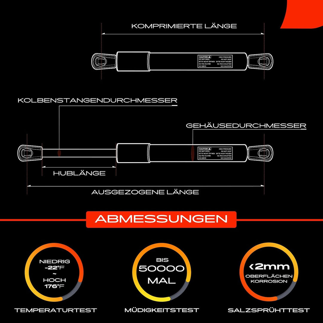 Frankberg 2x Gasfeder Dämpfer Heckklappe Kompatibel mit 3er Touring E91 316 318 320 325 330 335 All
