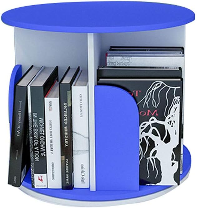 xuejuanshop Büro Bücherregal Desktop rotierende Bücherregal Bürospeicherregal Organizer Bürobedarf M