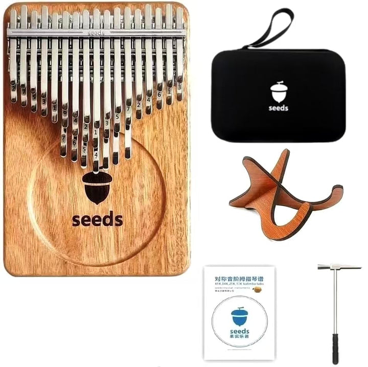 seeds kalimba Daumenklavier Thumb Piano 41 Tasten Chromatisch C-gestimmtes Okoumé-Holz Flaches Brett