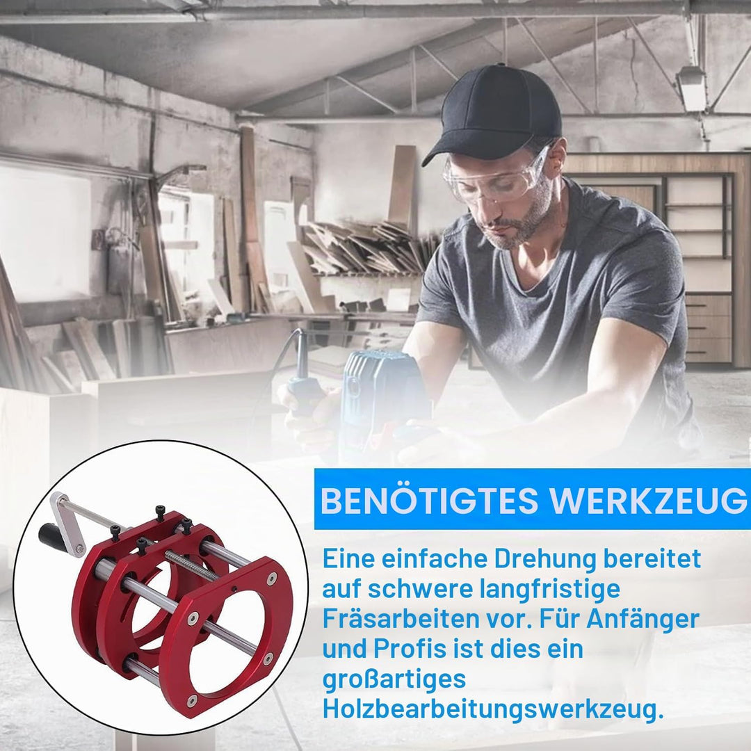 Oberfräsen-Lift, Oberfräsen-Hebesystem-Set aus Metall für Oberfräsen-Tischsägen-Einsatz-Grundplatte,