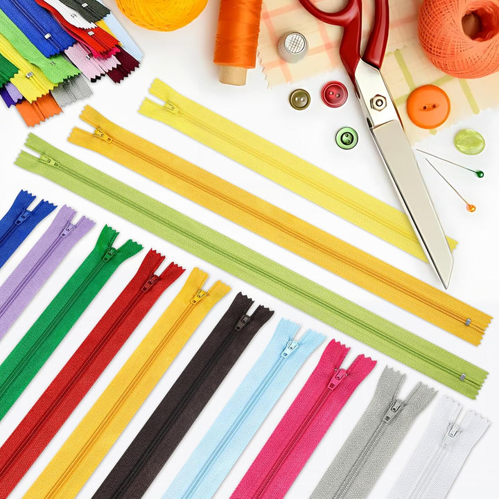 Reissverschluss, 24 Farben Nylon Reissverschlüsse, 15cm 20cm 25cm 30cm lang, 2.5cm breit für Kleidun