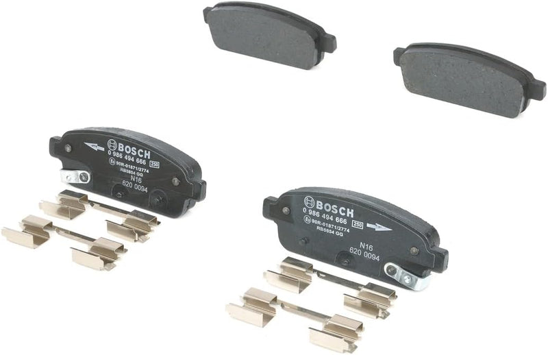 Bosch BP1661 Bremsbeläge - Hinterachse - ECE-R90 Zertifizierung - vier Bremsbeläge pro Set