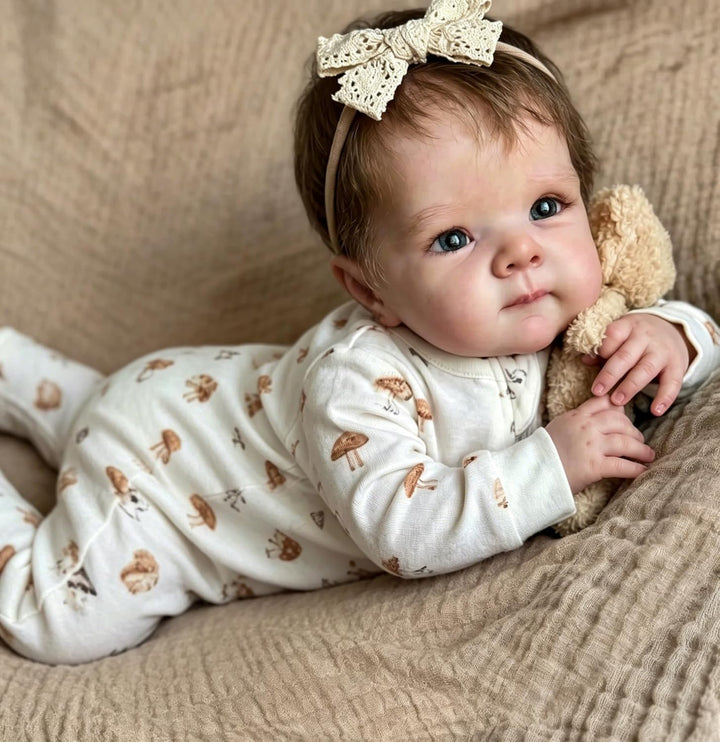 Zero pam Reborn Baby Vollsilikon Lebensecht, Reborn Baby Mädchen 48CM Lebensechte Babypuppen Wie Ech