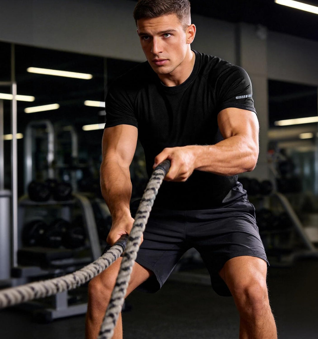 Herren Activewear T-Shirts 1/3/4/5/6er Pack | Slim Fit Sport Shirts | Atmungsaktiv, Schnelltrocknend