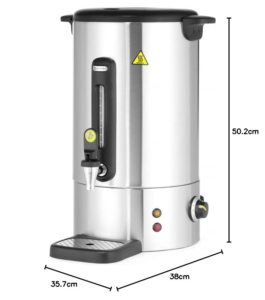 HENDI Heissgetränkespender, Heissgetränkeautomat, Heissgetränkekocher, für Glühwein und kochendes Wa