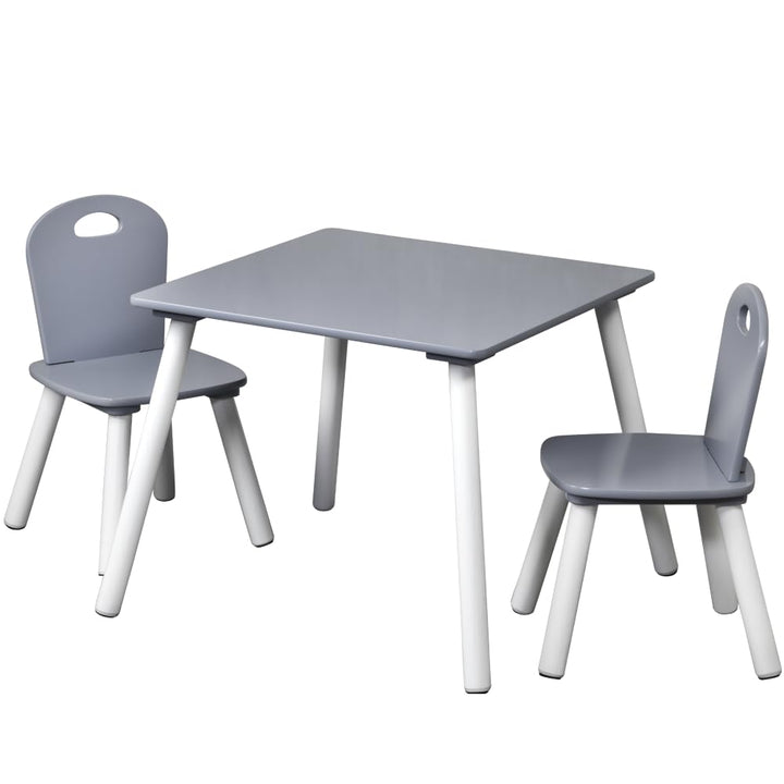 Kesper | Kindertisch mit 2 Stühlen, Weiss/Grau | 1773213 Weiss, Grau, Weiss, Grau