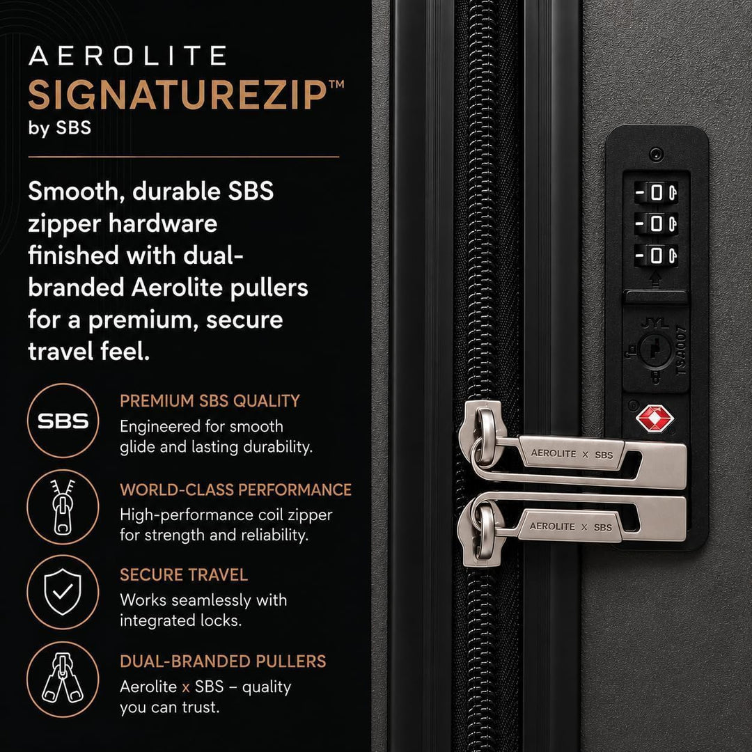 Aerolite ABS Hartschalen Trolley Koffer Reisekoffer mit 4 Rollen Cabin Kabin_handgepäck 55x40x20, Ca