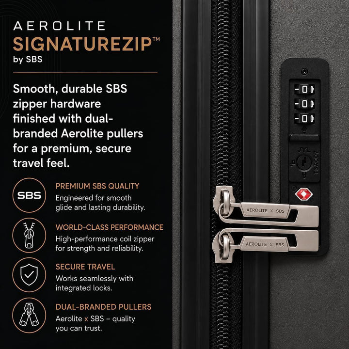 Aerolite ABS Hartschalen Trolley Koffer Reisekoffer mit 4 Rollen Cabin Kabin_handgepäck 55x40x20, Ca